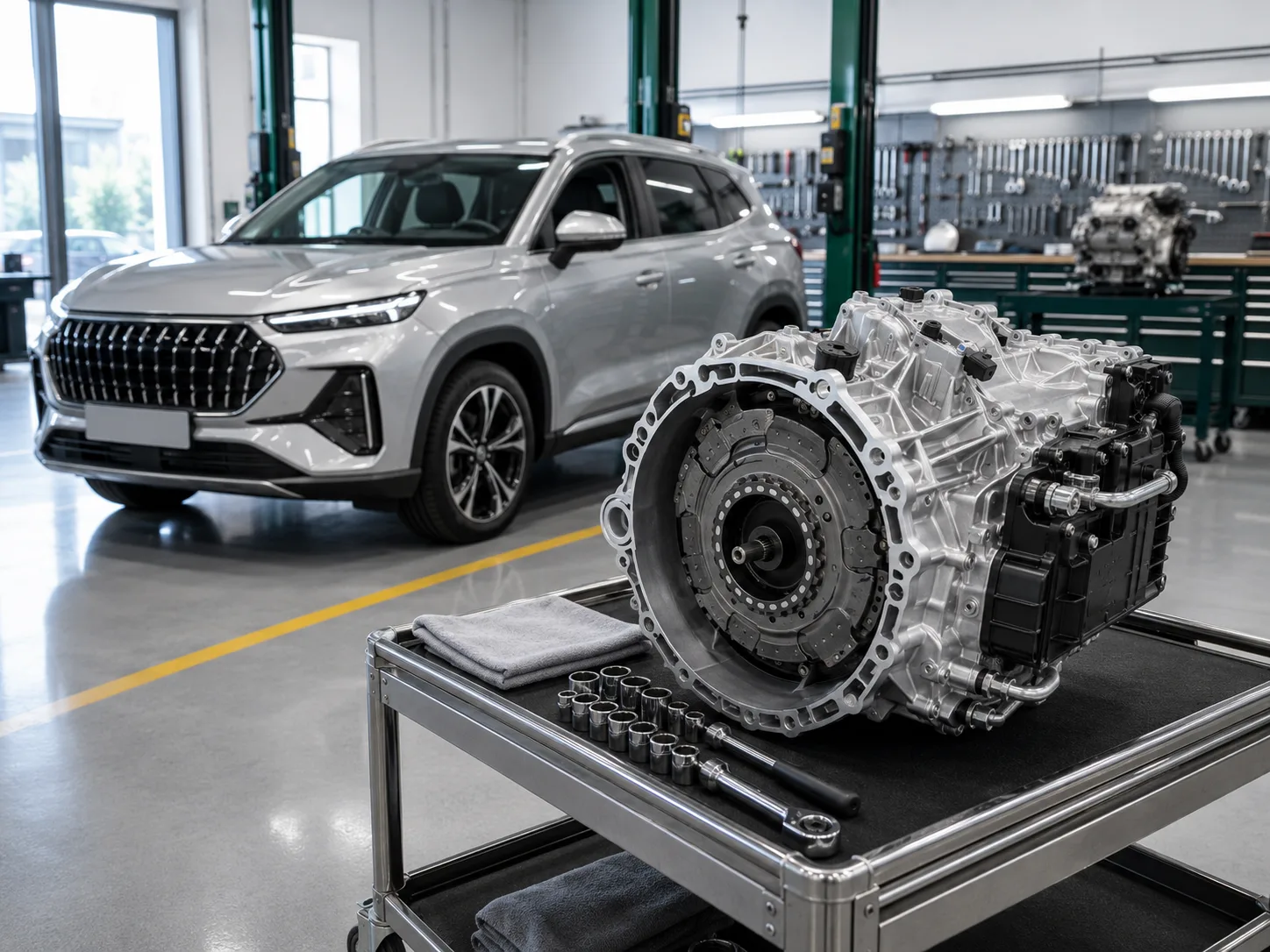 Chery Tiggo 7 Pro Max с коробкой Мокрый 7DCT (Chery DCT290, Geely 7DCT, Haval 7DCT, GAC 7DCT) — ремонт DCT в Москве