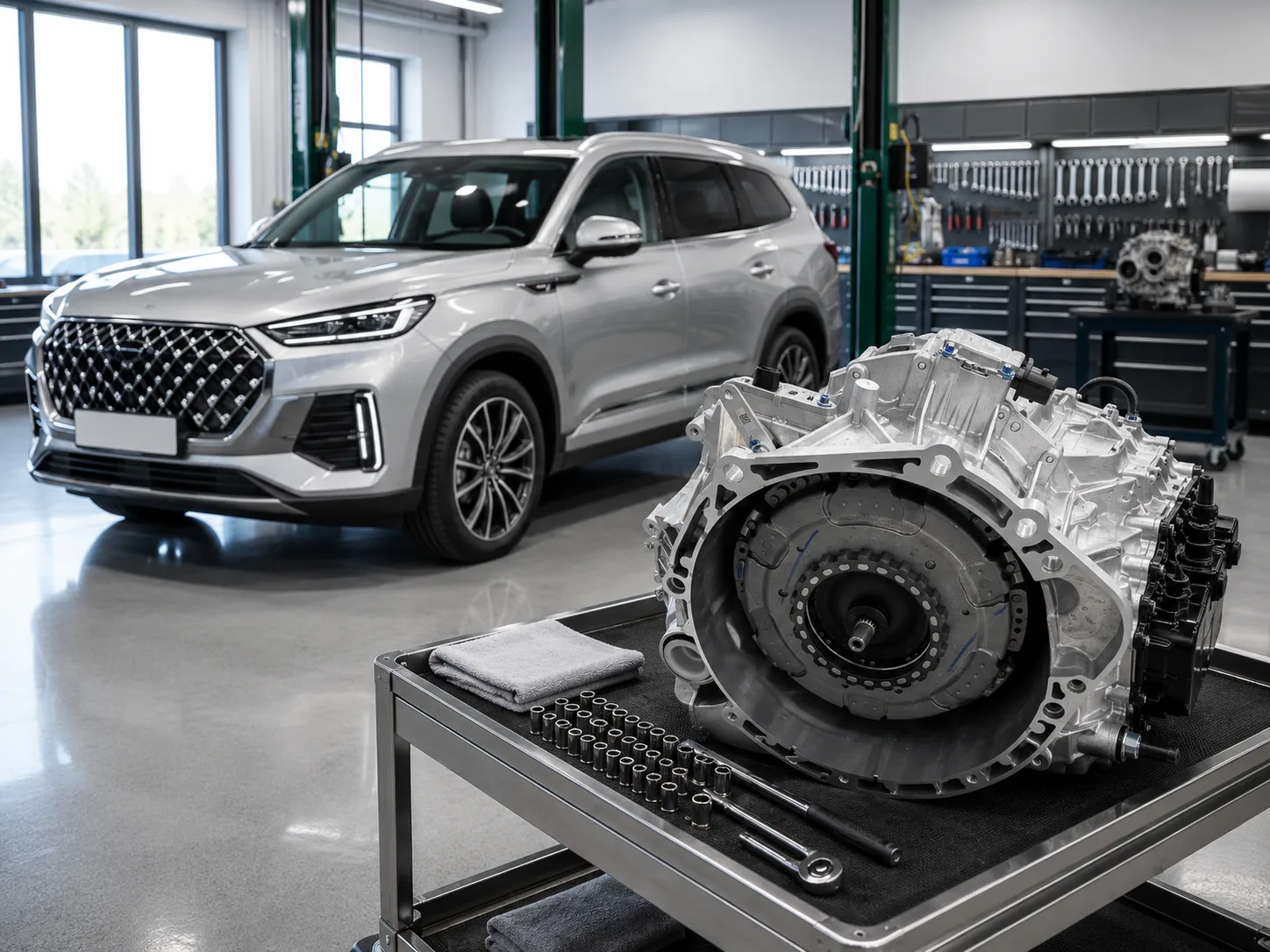 Chery Tiggo 8 Pro Max с коробкой Мокрый 7DCT (Chery DCT290, Geely 7DCT, Haval 7DCT, GAC 7DCT) — ремонт DCT в Москве