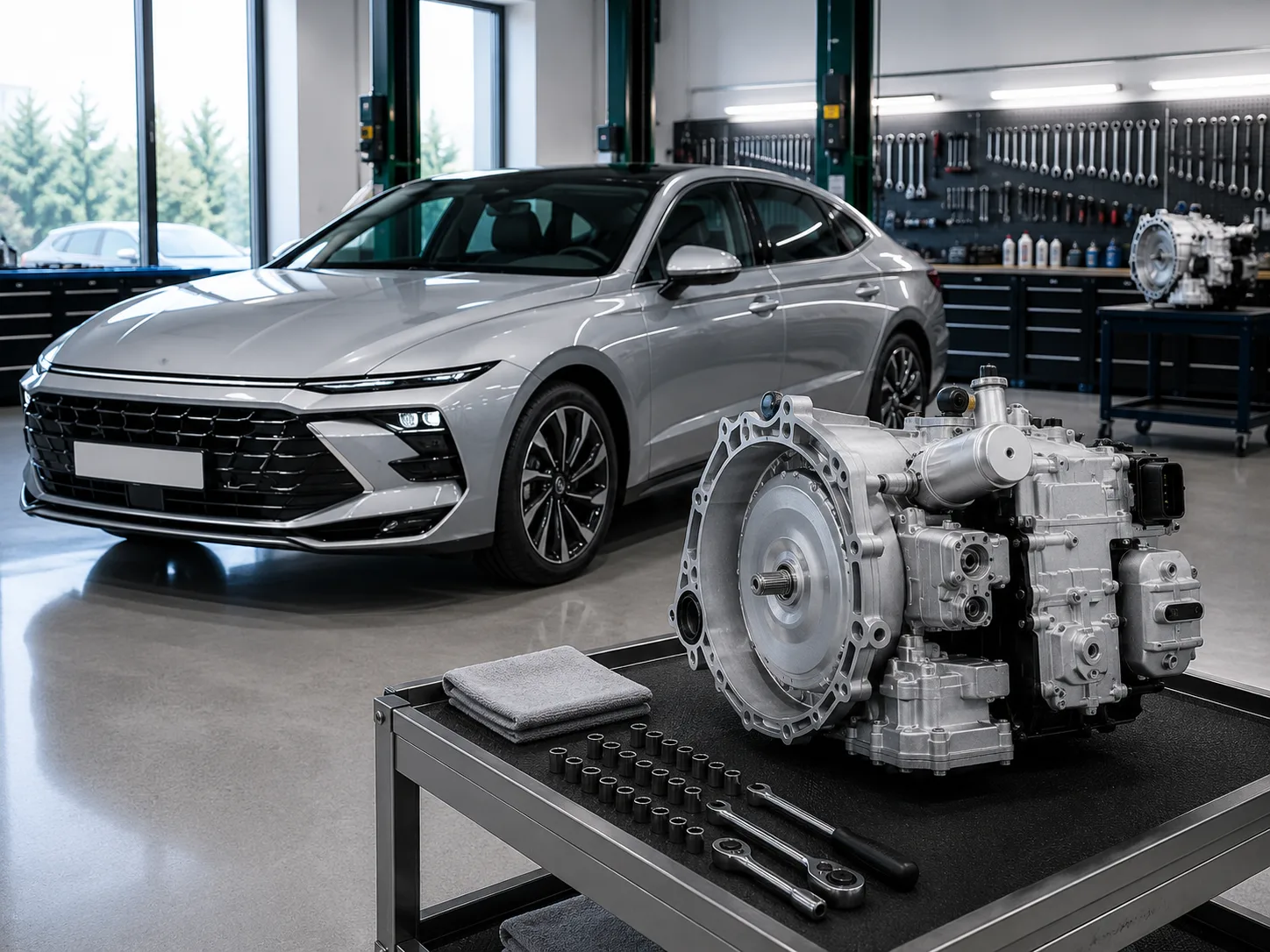 Hyundai Sonata с коробкой Hyundai/Kia 7DCT (D7UF1, EcoShift) — ремонт DCT в Москве