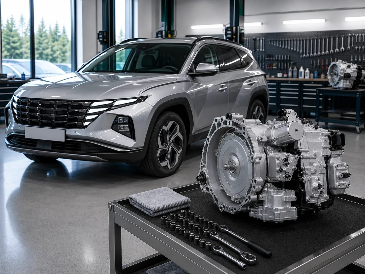 Hyundai Tucson с коробкой Hyundai/Kia 7DCT (D7UF1, EcoShift) — ремонт DCT в Москве