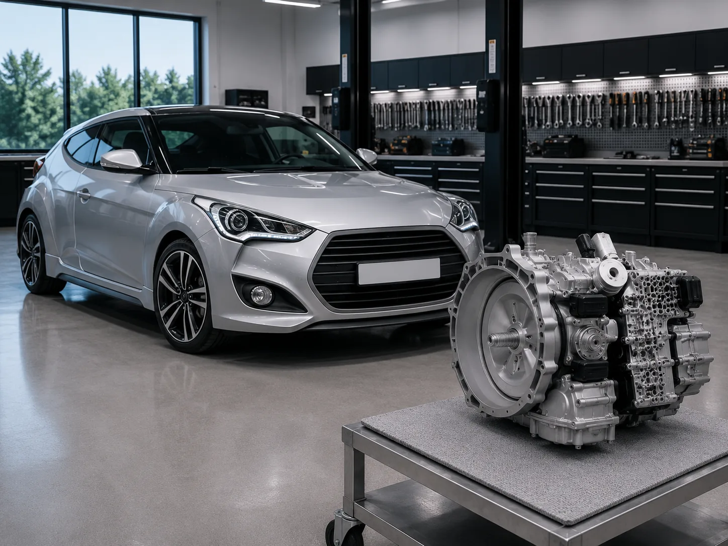 Hyundai Veloster с коробкой Hyundai/Kia 7DCT (D7UF1, EcoShift) — ремонт DCT в Москве