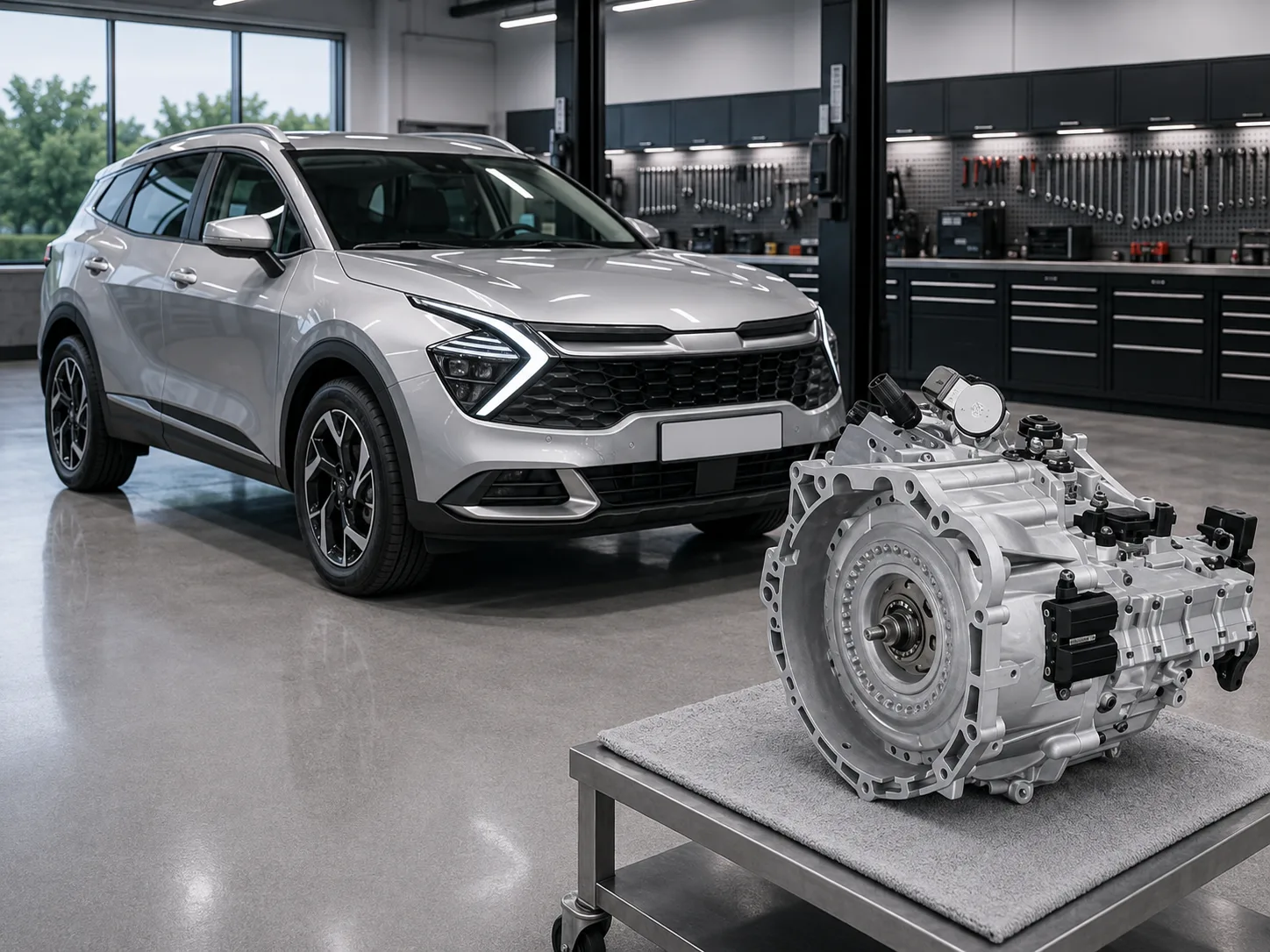 Kia Sportage с коробкой Hyundai/Kia 7DCT (D7UF1, EcoShift) — ремонт DCT в Москве