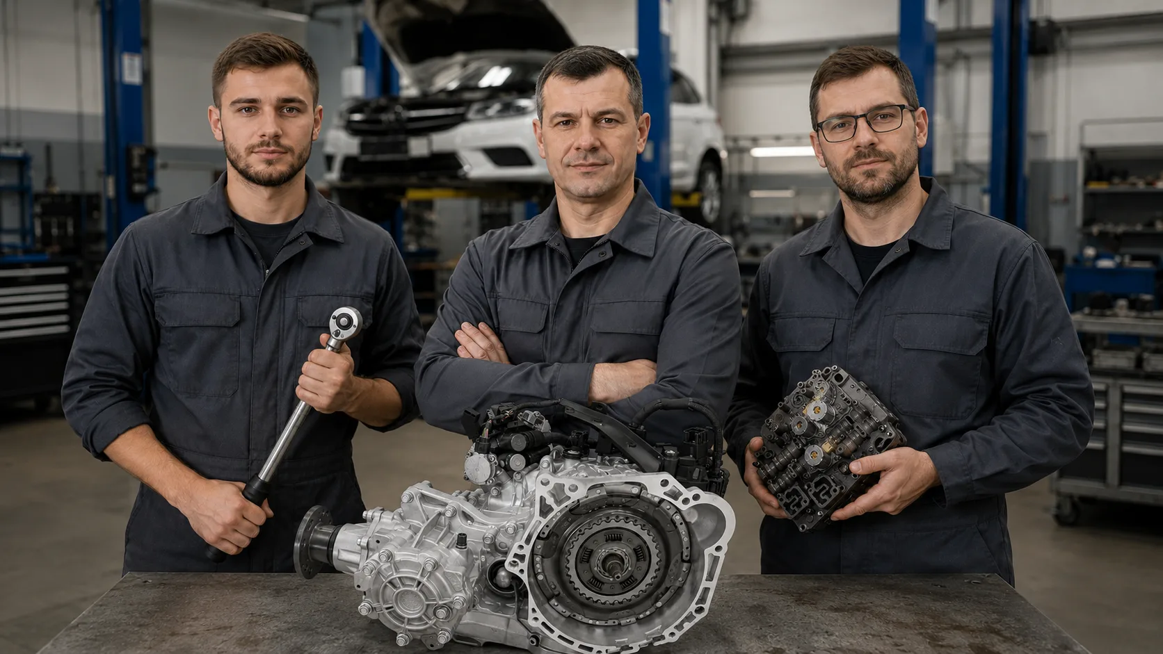 Команда мастеров автосервиса PowerShift в Москве — 4 специалиста по DCT-коробкам